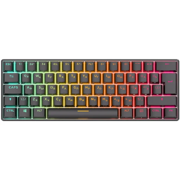 Клавиатура Royal Kludge RK61 New RGB (черный, RK Red)